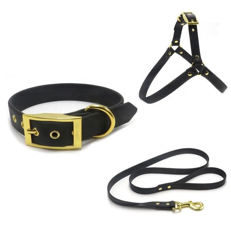 duty puppy dog harness set training dog collar and leash